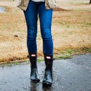 🖤 Women's Original Short Gloss Rain Boots size 8